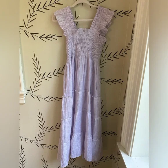 Hill House Ellie Nap Dress - Lilac Stripe. M. NWOT - Picture 8 of 10